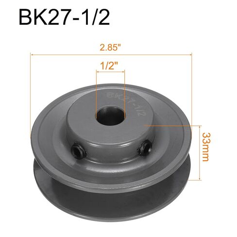uxcell BK27-1/2 حزام على شكل V، 1/2 بوصة تتحمل × 2.85 بوصة OD، حزام ويب ذو أخدود واحد، حزام بالملل إلى الحجم، حديد الزهر، قسم الحزام لحزام 3L أو B in Saudi Arabia