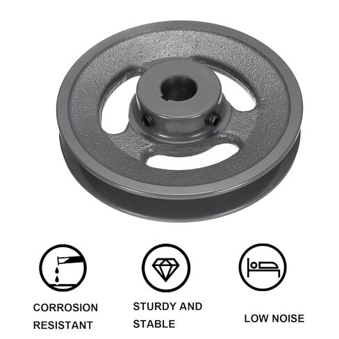 uxcell BK55-3/4 V-Belt Sheave 3/4"Bore 5.25"OD Single Groove Web Sheave Bored-to-Size Sheave, Cast Iron, Belt Section for 3L or B Belt in Saudi Arabia
