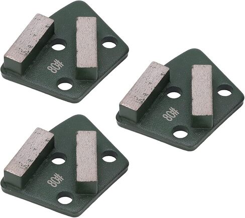 3PCS 80 Grit Grinding Shoes Blocks,2 Teeth Trapezoid Grinding Disc Kit, Concrete Grinding Disc, Floor Grinding Pad Tools for Grinder Concrete Aggreesive Cutting(Green, 80#) in Saudi Arabia