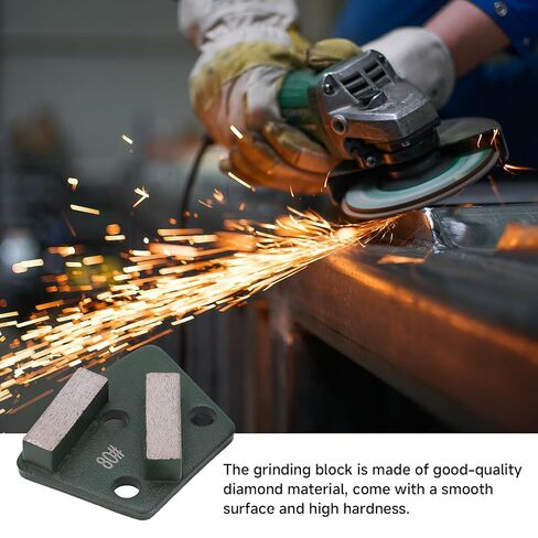 3PCS 80 Grit Grinding Shoes Blocks,2 Teeth Trapezoid Grinding Disc Kit, Concrete Grinding Disc, Floor Grinding Pad Tools for Grinder Concrete Aggreesive Cutting(Green, 80#) in Saudi Arabia