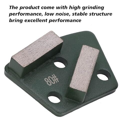3PCS 80 Grit Grinding Shoes Blocks,2 Teeth Trapezoid Grinding Disc Kit, Concrete Grinding Disc, Floor Grinding Pad Tools for Grinder Concrete Aggreesive Cutting(Green, 80#) in Saudi Arabia