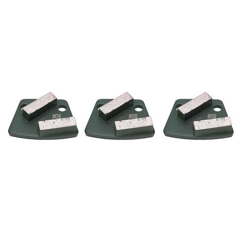 3PCS 80 Grit Grinding Shoes Blocks,2 Teeth Trapezoid Grinding Disc Kit, Concrete Grinding Disc, Floor Grinding Pad Tools for Grinder Concrete Aggreesive Cutting(Green, 80#) in Saudi Arabia