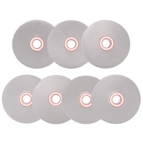 HARFINGTON Diamond Flat Lap Disc Set 4" x 5/8" Arbor 600/1000/1200/1500/2000/2500/3000 Grit Grinding Wheel in Saudi Arabia