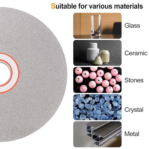 HARFINGTON Diamond Flat Lap Disc Set 4" x 5/8" Arbor 600/1000/1200/1500/2000/2500/3000 Grit Grinding Wheel in Saudi Arabia