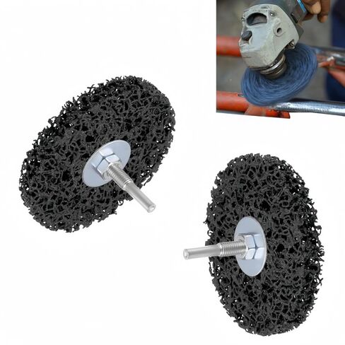 2 Pack 4.5" Paint Stripping Disc Drill Attachment,1/2" Wide with 1/4" Shaft Strip Clean Discs Remove Paint Coating Rust in Saudi Arabia