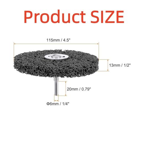 2 Pack 4.5" Paint Stripping Disc Drill Attachment,1/2" Wide with 1/4" Shaft Strip Clean Discs Remove Paint Coating Rust in Saudi Arabia