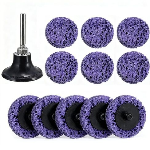 10 عبوات من أقراص الشريط لإزالة الصدأ وعجلة التجريد لطاحونة الزوايا وعجلة شريط الطلاء وأقراص الكشط السريعة الصدأ والأكسدة ومزيل الطلاء - 5 سم in Kuwait