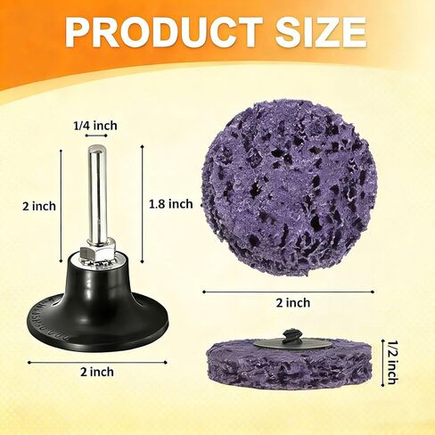 10 عبوات من أقراص الشريط لإزالة الصدأ وعجلة التجريد لطاحونة الزوايا وعجلة شريط الطلاء وأقراص الكشط السريعة الصدأ والأكسدة ومزيل الطلاء - 5 سم in Kuwait