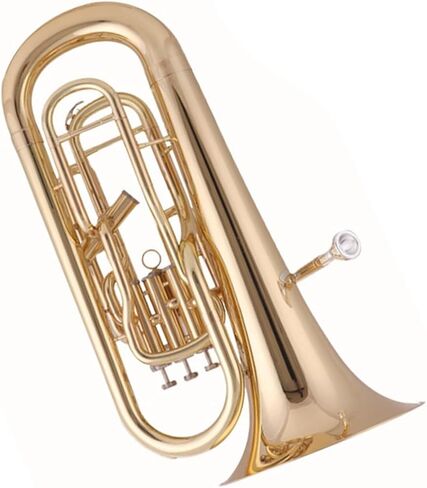 Beginner Tuba B Flat Side Four Euphonium for Beginners Professionals Lacquered Gold Brass Instrument in Kuwait