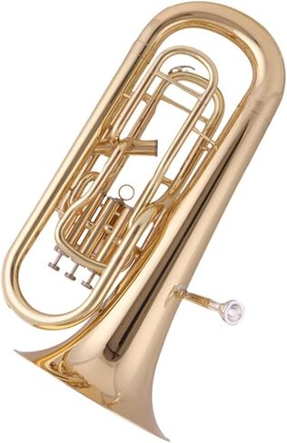 Beginner Tuba B Flat Side Four Euphonium for Beginners Professionals Lacquered Gold Brass Instrument in Kuwait