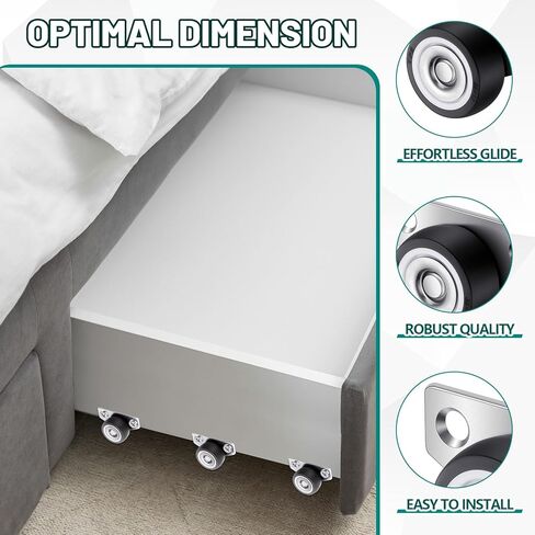 20 Set 1.25 Inch Small Side Mount Caster Wheels Little Drawer Rollers Mini Low Profile Casters Non Swivel Rigid Casters Wheels with Screws for Drawers, Wooden Furniture, Trays, DIY Project in Saudi Arabia