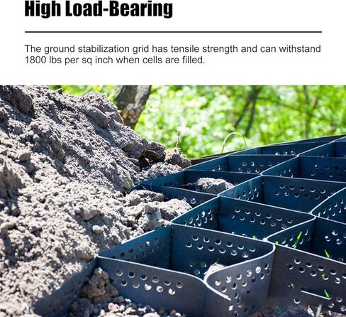 Durable 2" High Gravel Driveway Grid - Heavy-Duty Polyethylene Geo Grid for Landscaping, Shed Base, Erosion Control, Patios & Walkways Foundation in Kuwait