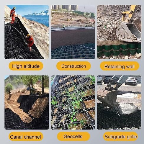 Permeable Driveway Grid System for Stabilizing Decomposed Granite, Soil, Concrete & Grass - Durable Polyethylene Pavers for Pathways & Outdoor Use (Size: 3) in Kuwait