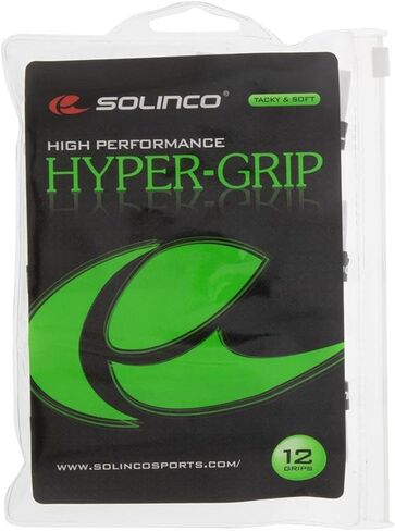 Solinco Hyper Extra Tacky Tennis Overgrip، أبيض، 12 قطعة in Saudi Arabia