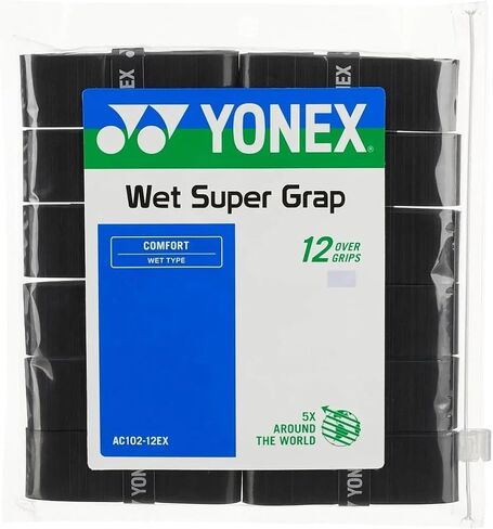 YONEX Wet Super GRAP Overgrip 12 Pack (Color Options) in Saudi Arabia