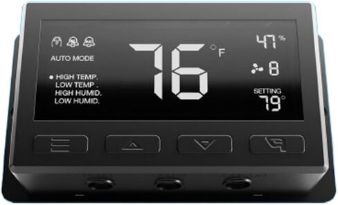 Hon&Guan Smart Controller with Sensor, Temperature/Humidity Control, Automatic Operation, 10-Speed, Timer, Programmable Ventilation in Kuwait