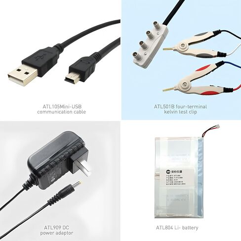 i-POOK - AT518 AT518L DC ميلي أوم متر محمول باليد عالي الدقة ميلي أوم متر أوم متر 20000 عدد مدمج USB صغير 3.5 بوصة TFT-LCD مقاومة منخفضة (AT518) in Kuwait