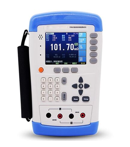 Portable DC Low Resistance Meter Micro Ohm Meter with Measurement Range 10μΩ～200KΩ Accuracy 0.1% Speed 3 Times/s Four-Terminal Resistance Measurement Range Automatic, Manual, Nominal, 7 Range in Saudi Arabia
