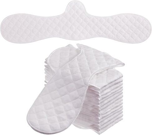 Boyiee 16 Pcs Cotton Bra Liners 3 Layer Reusable Boob Towel Under Breast Sweat Pads for Boob Sweat Under Breast Absorber Pads for Woman White in Saudi Arabia