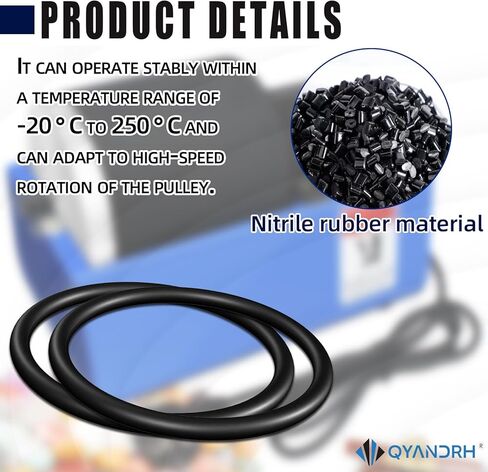 10 عبوات من أحزمة القيادة المطاطية الفاخرة من النتريل لأكواب الصخور الكهربائية Harbour Freight Chicago - تناسب الآلات المركزية، ABN & Viyuki - متينة، مقاومة للزيوت، تركيب بدون أدوات in Kuwait