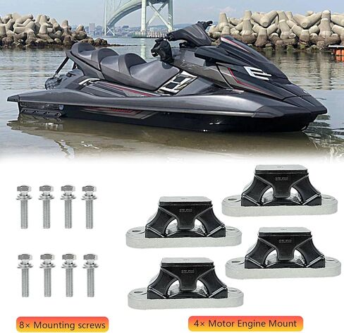 Engine Motor Mount Rubber Bracket Fit for Yamaha FX140 WaveRunner EXR ER1050 FX FB1800 FA1800 FX1800 FX1000 FB1800A VX VX1050C VX1100 OEM# 67X-44517-10-00-4 Pack in Saudi Arabia