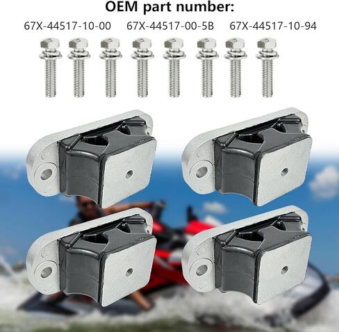 Engine Motor Mount Rubber Bracket Fit for Yamaha FX140 WaveRunner EXR ER1050 FX FB1800 FA1800 FX1800 FX1000 FB1800A VX VX1050C VX1100 OEM# 67X-44517-10-00-4 Pack in Saudi Arabia