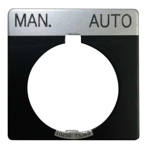 Cutler-Hammer Legend Plate, Manual Automatic, Black, Mfr: 10250TS67-A in Saudi Arabia