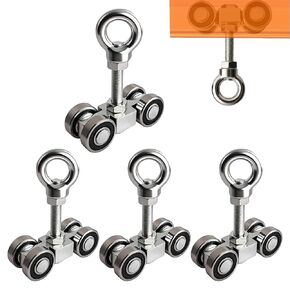 بكرات تجميع عربة صامتة ذات 4 عجلات. عربة بكرات قناة تبختر. للاستخدام مع قناة بعرض 1-5/8 بوصة وجميع القنوات بطول 1-5/8 بوصة أو قناة أطول مع مسمار M10﻿ (عبوة من قطعتين) in Kuwait