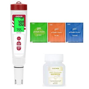 Hydrogen Water Tester, ORP Meter for Drinking Water, Digital pH Meter, Electronic pH PPM ORP Temp Detector for Water, Hydroponics, Swimming Pool, Aquariums, Kombucha in Kuwait