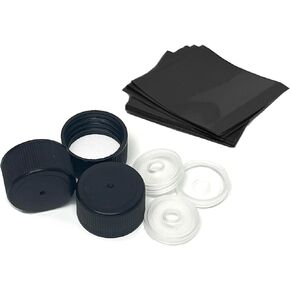 أغطية لولبية من Nicebottles (أسود، عبوة 36: أغطية، مخفضات، أشرطة انكماش) in Kuwait