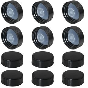 MEETOOT 12PCS 33mm Black Phenolic Resin Sealed Screw Cap Reusable Fermentation Vessel Replacement Lid Suitable for Daily Chemicals Food Cosmetics Bottle in Kuwait