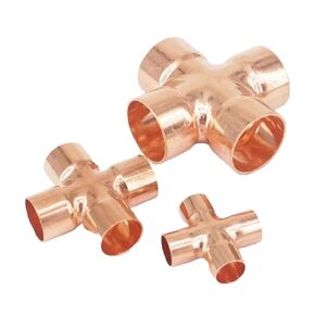 القطر الداخلي 6.35/9.52/12.7/15/16/22/28/35/42/54 مللي متر من النحاس النقي نهاية التغذية عبر 4 طرق لحام مفاصل توصيل الأنابيب مكيف الهواء (9.52x1.2 مللي متر) in Kuwait