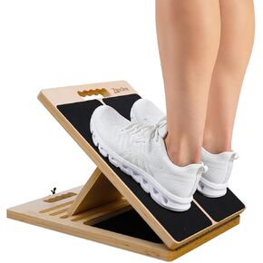 Portable Wooden Slant Board for Calf Stretching with Resistance Bands, Adjustable 300 Lbs Weight Capacity Incline Board for Calf Stretcher, Calf Stretch Board for Knees Ankle Heel Feet Leg in Saudi Arabia