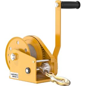 ونش كرنك يدوي، سعة سحب 2600 رطل، ونش مقطورة قارب كرنك حبل عالي التحمل مع كابل سلك فولاذي 33/98 قدم وسقاطة ثنائية الاتجاه، يد تعمل يدويًا CRA in Kuwait