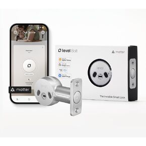 Level Bolt Smart Deadbolt - Make Your Lock Smart Without Changing Keys or Hardware - Matter-Over-Thread Plus Apple Home Key - Keyless & Remote Access via Apple, Alexa, Google Home, SmartThings in Kuwait
