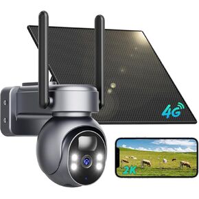 LIWAN Security Cameras Wireless Outdoor, 2K WiFi Camera Outdoor, 2.4GHz WiFi，360° PTZ Surveillance Camera, Battery Powered, PIR Detection in Kuwait