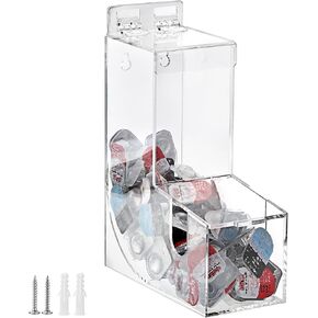 منظم تخزين العدسات اللاصقة اليومية من الأكريليك، صندوق تخزين معلق شفاف، موزع قائم بذاته مثبت على الحائط مع غطاء لعلب الغسيل، مجفف كرة الحلوى in Kuwait