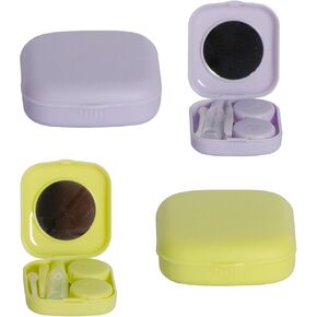 طقم مكون من عبوتين من العدسات اللاصقة متعددة الألوان مع مرآة، خفيفة الوزن وصغيرة الحجم لسهولة التخزين، متينة ومحمولة للسفر (2، أزرق وأخضر) in Kuwait