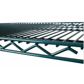 رفوف سلكية مطلية بالإيبوكسي باللون الأخضر التجاري مقاس 18 × 72 (رفين) - NSF in Kuwait