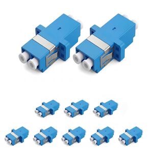 محول ألياف بصرية مزدوج من LC إلى LC، وصلة SM APC أحادية الوضع مع شفة معدنية، موصل ألياف LC من أنثى إلى أنثى للوحة التصحيح، 5 عبوات / 10 عبوات (10) in Kuwait