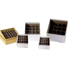 SB2CC-16 صناديق تجميد من الورق المقوى الأبيض رقم 16، قياسية، 2 بوصة مع مقسم خلايا، مقاس 4 × 4 in Kuwait