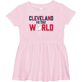 إنكتاستيك كليفلاند ضد. العالم باللونين الأزرق والأحمر مع فستان البيسبول للأطفال in Kuwait