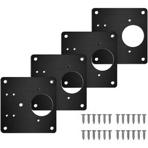 لوحة إصلاح المفصلات، دعامة سوداء من الفولاذ المقاوم للصدأ مع براغي 4 قطع in Kuwait