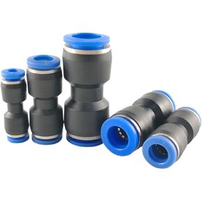 Pneumatic Straight Through Quick Plugs Air Hose Connector PU4/6/8/10/12/14/16mm Plastic Two-way 1Pcs(PU8) in Saudi Arabia