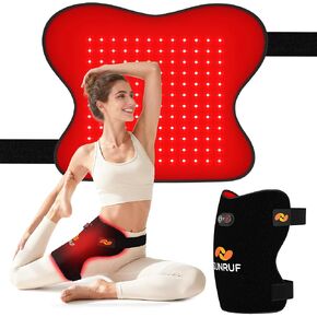 العلاج بالضوء الأحمر للجسم، وسادات علاج قابلة للطي لمفاصل الورك والخصر والكتف والركبة، وسادة إضاءة بالأشعة تحت الحمراء للرجال والنساء هدايا عيد الميلاد مع أشرطة تمديد (أسود) in Kuwait