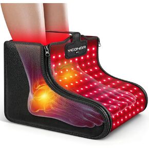 Viconor Red Light Therapy for Feet, Red Light Therapy Shoe Wraps for Feet and Ankle Neuropathy Relief - Portable Infrared Light Therapy Device for Foot & Ankle, Zipper Removable Adjustable Timer in Kuwait