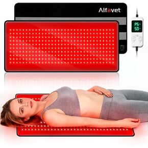 Alfavet Upgraded Red Light Therapy Mat for Body, 330 LEDs Medical-Grade TPU Red Light Therapy Pad, 660nm&850nm Infrared Light Therapy for Shoulder Back Pain Relief, 29.3" x 13" in Kuwait