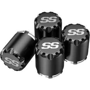 غطاء محور العجلة المركزي لعربة الجولف العالمية ITP SS، مقاس 8,10,12 بوصة، غطاء مركز أسود بنمط دفع لسيارة النادي EZGO Yamaha عجلة عربة الجولف - 4 عبوات (الارتفاع 3.21 بوصة / القطر الخارجي 2.75 بوصة) in Kuwait