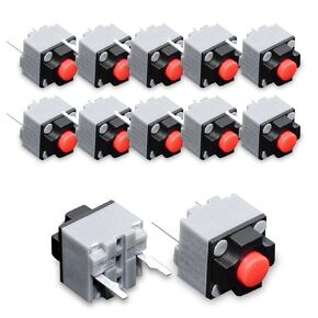 6 قطع Kailh Silent Mouse Micro Switch 6 * 6 * 7.3 ملم زر كتم صناعي مربع التبديل 20 مليون نقرة (أصفر GMS7.0) in Kuwait