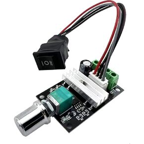 2 قطعة PWM وحدة تحكم في سرعة محرك التيار المستمر مع مفتاح أمامي/عكسي 6-24 فولت (6 فولت 12 فولت 24 فولت) 3A 80 واط in Kuwait